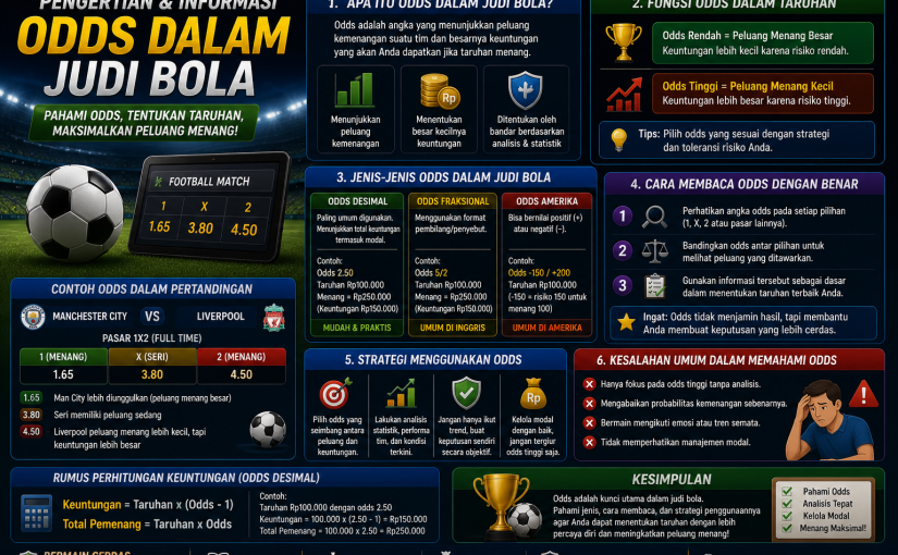 Pengertian Odds dalam Judi Bola dan Cara Membacanya